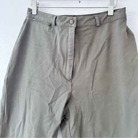 LAUREN RALPH LAUREN VTG Equestrian Stirrup Riding Pants Gray Green Size 12 - Picture 2 of 9
